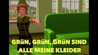 Grün grün grün sind alle meine Kleider 3D  Kinderlieder deutsch [upl. by Yoj]