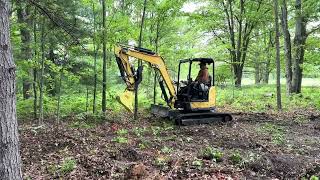 Building a Cabin in Northern Michigan Ep 2 Continued Site Prep and Excavation [upl. by Icat]