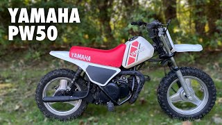 Yamaha PW50 Review and Ride  1981 Yzinger [upl. by Solitta986]