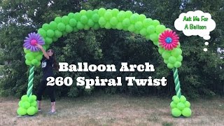 Balloon Arch 260 Spiral Twist  Balloon Decoration Tutorial [upl. by Sucy352]