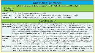 AngloSaxon and Normans  Exam Walk Through  EdExcel GCSE History  Paper 2 [upl. by Allicserp]