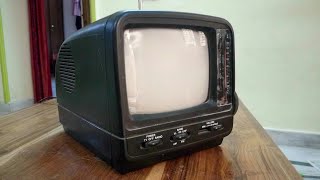 5 inches tv with FM radioTele BTV502Worlds old small Tv [upl. by Bud]