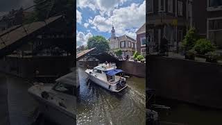 🛥️ Yacht under bridge Schiedam🇳🇱 TravelwithHugoF yacht travelnetherlands nederland [upl. by Shellie]