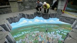 Interactive 3D Street Art Sidewalk art [upl. by Mars]