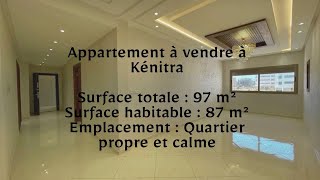 Appartement à vendre à Kénitra  2 Chambres 97m² [upl. by Gorlin]