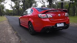 2016 Holden Commodore SS V Redline LS3 0100kmh amp engine sound [upl. by Atnauqal]