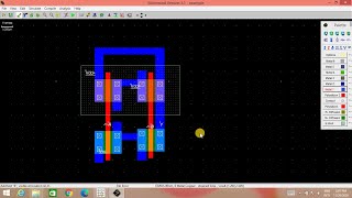 CMOS NAND Using Microwind  CMOS Layout Designs2 [upl. by Hirst]