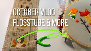 Flosstube ampmore October Vlog 7 A cross stitch finish an embroidery start and a family event [upl. by Aisac]