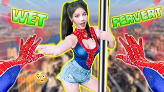 How Escape SPIDERGIRL Crazy BAD GUY in LOVE 😱 Love Story Spiderman in Real Life POV [upl. by Raynata]