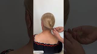 The easiest way to do French Twist for short hair  French Twist hack [upl. by Eniagrom904]