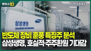 반도체 장비株 훈풍 특징주 분석 삼성생명 호실적·주주환원 기대감  김덕호 주식회사플레처 대표 변영인 기업공시연구소 대표  랭킹쇼종목TOP10 성공투자오후증시한국경제TV [upl. by Rodmur]