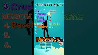 Guess the Opposite Word Challenge  How Well Do You Know Antonyms quiz trivia antonyms [upl. by Ardnossac518]