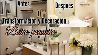 Decoración BAÑO PEQUEÑO PRIMAVERA 🌸 Transformacion y decoración baño peq  Rent Friendly Bathroom [upl. by Chao]