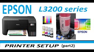 Epson CISS Ecotank L3250 L3251 L3256 ET2810 Setup part2 Printer Setup and Copy Test [upl. by Adarbil]