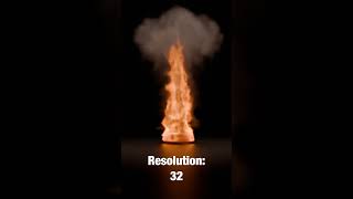 8 vs 256 Resolution Fire Simulation [upl. by Dinny]