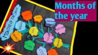 Months of the yearName of the monthMonthseasy TLMname in English and HindiTLM working model [upl. by Yeltnerb459]