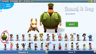 Subway Surfers  Guard and Dog Unlocked Update Mod  All Characters Unlocked and All Boards Gameplay [upl. by Javler610]