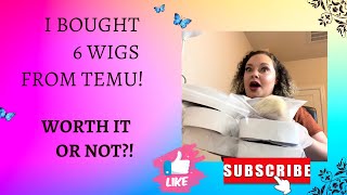 I Bought 6 Cheap Wigs From Temu Were they worth it or not [upl. by Edyaj277]