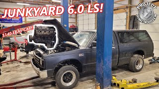 Slamming a 140 Ebay Cam in our Junkyard 60 LS  Project DimeADozen Drag Truck Build Part 2 [upl. by Jule609]