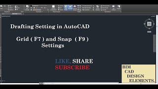 AutoCAD Grid and Snap Settings Drafting Settings  DS [upl. by Saeger]