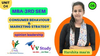 opinion leadership  consumer behavior  3rd SEM  MBA VvStudy [upl. by Saduj878]