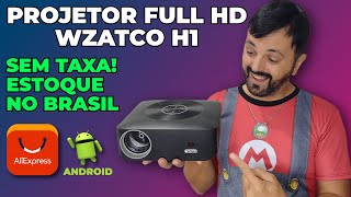 PROJETOR FULL HD WZATCO H1 COM ANDROID  Ã“TIMA QUALIDADE DE IMAGEM [upl. by Levona]