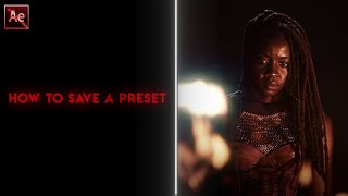 How to Save a Preset  after effects [upl. by Sayers950]