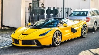 Girl driving LaFerrari Aperta in London  Secret Electric mode and accelerations [upl. by Theis]