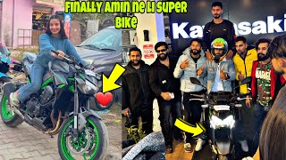 Bike reveal  Finally Amin ne le super Bike  Maine li first Ride  Kawasaki z900 aminbhatvlogs [upl. by Nonnarb]