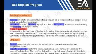 English  Bac English program [upl. by Thynne656]