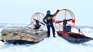 How to make a real Air Boat from an usual inflatable boat Air kit for any boat [upl. by Ellehsat]