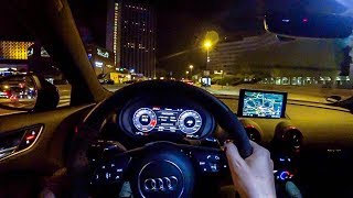 2018 Audi RS3 Sportback NIGHT POV DRIVE  Nice 5 Cylinder Sounds  Lets Drive [upl. by Neahs]