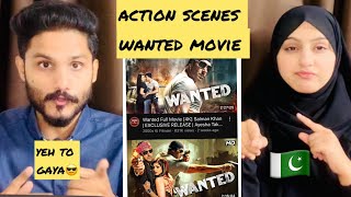 Pakistani couple react on wanted movie action scenes of Salman Khan [upl. by Namrehs]