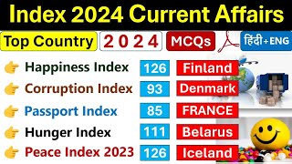 INDEX 2024 Current Affairs  Important INDEX Current Affairs 2024  Current Affairs 2024 [upl. by Shumway]