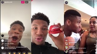 Giannis Antetokounmpo live videos are becoming a Valentine’s Day tradition 😂 [upl. by Aivatra]