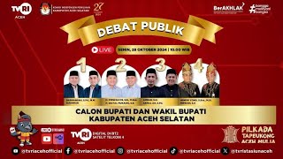 🔴LIVE DEBAT PUBLIK PILKADA ACEH SELATAN TAHUN 2024 [upl. by Sirkin]