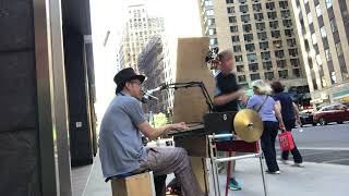 CANT HELP FALLING LOVE WITH YOU Covered by Funny Tombow on Broadway in New York Cityat May 26 [upl. by Ergener560]