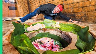 MEXICAN MEAT PIT Ancient Underground Primitive Cooking Techniques [upl. by Franklyn]