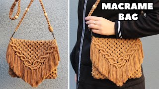 MACRAME BAG  HOW TO MAKE A MACRAME CLUTCH PURSE  STEP BY STEP  PROSTY WZÓR  TORBA Z MAKRAMY [upl. by Herbie]