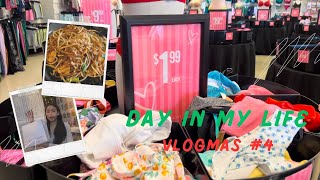 Vlogmas 4 Victorias Secret Outlet Shopping Thai Food Mom Routine [upl. by Neerol]