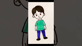 Very simple boy drawing step by step ❤️❤️ shorts boy viral drawing [upl. by Mcilroy]