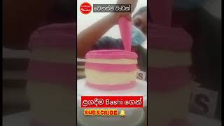 ✔️How to icing a cake easily💗ලෙහෙසියෙන්ම කේක් එකක් අයිසින් කරමුshort icing cake recipe [upl. by Llevaj]