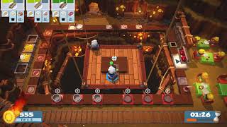 Overcooked 2  Single Player 4 Star  Level 53 Raccoon Chef [upl. by Hadden829]