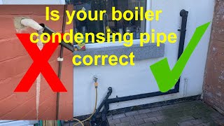 Protect your boiler from breakdown over winter make sure the condensate pipe is installed correctly [upl. by Ellery387]