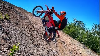 Mini Erzberg  Ktm EXC 300 TBI vs Rieju MR 300 [upl. by Corvin]