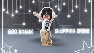 600 robux shopping spree  first long video 🤍 [upl. by Bambie]