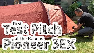 First Test Pitch of the Robens Pioneer 3EX Tent ⛺️ [upl. by Lalitta]