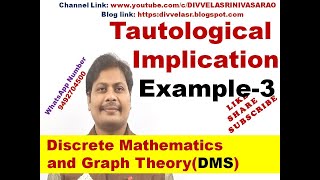 Tautological Implication  Tautological Implication in Discrete Mathematics  DMS  MFCS  DMGT [upl. by Nodrog]