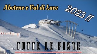 Piste sci ABETONE e VAL di LUCE timelapse 2023 [upl. by Eilatan]