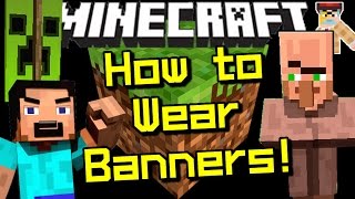 Minecraft HOW TO WEAR BANNERS in 14w30c Snapshot [upl. by Atikcir]